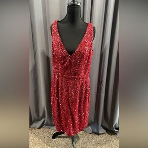 Carmen Marc Valvo infusion NWT sleeveless sequin dress size 14